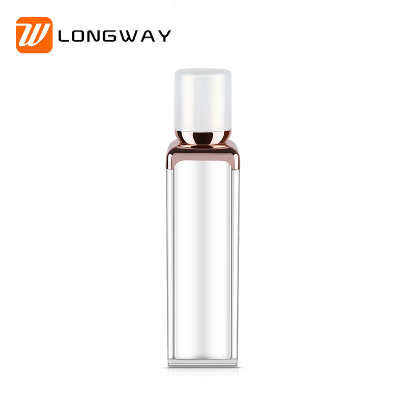 2019 hot!! Acrylic Pearl White Square Shape 30ml Airless Cosmetic Pump Bottle